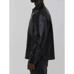 Overshirt in lambskin nappa