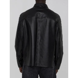 Overshirt in lambskin nappa