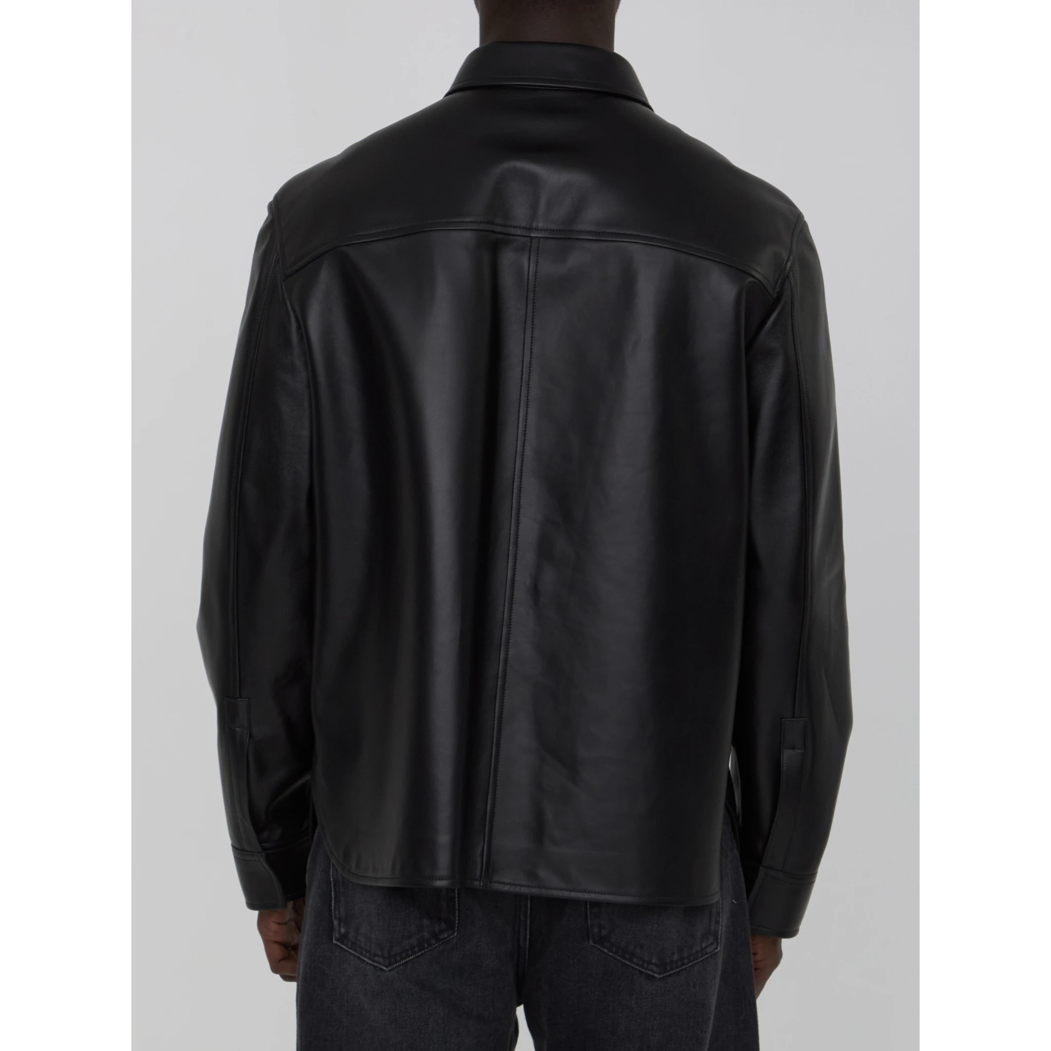 Overshirt in lambskin nappa