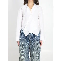Asymmetric cotton shirt