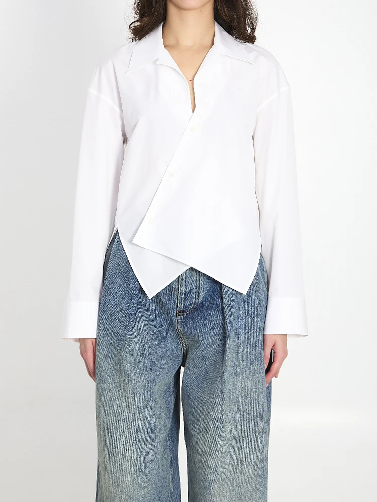 Asymmetric cotton shirt