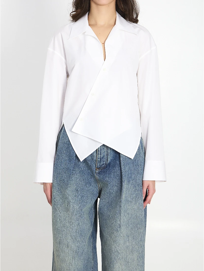Asymmetric cotton shirt