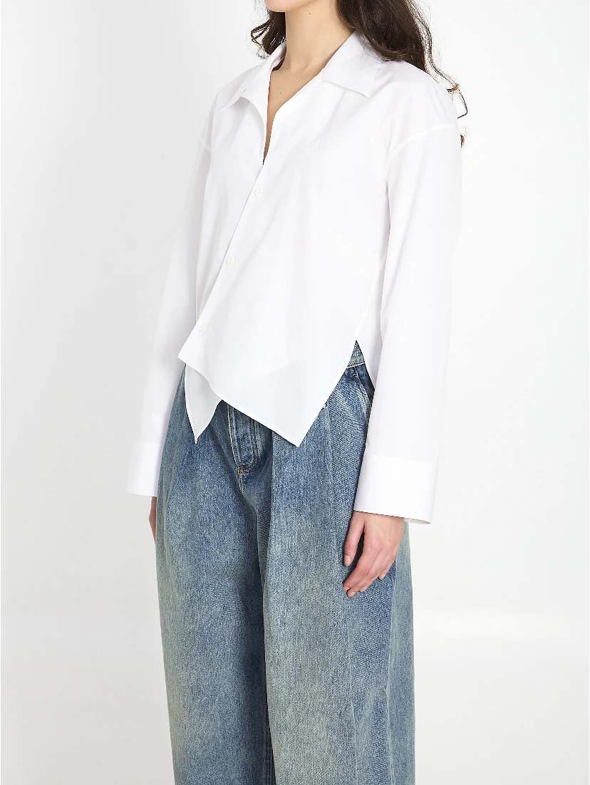 Asymmetric cotton shirt