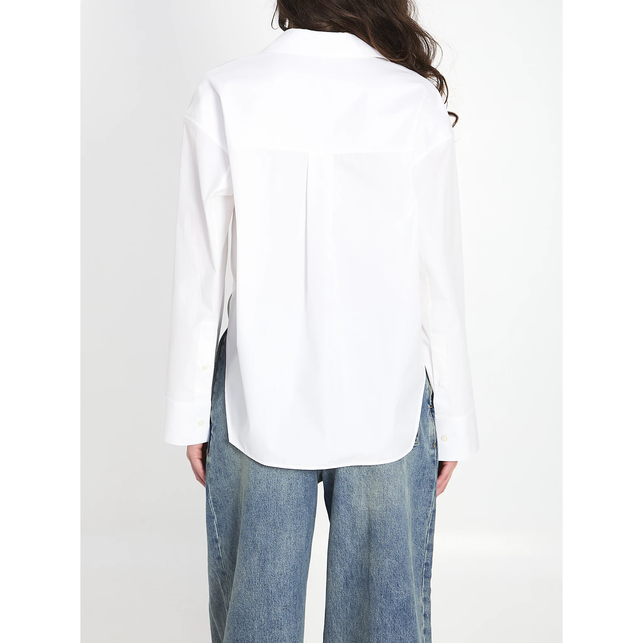 Asymmetric cotton shirt