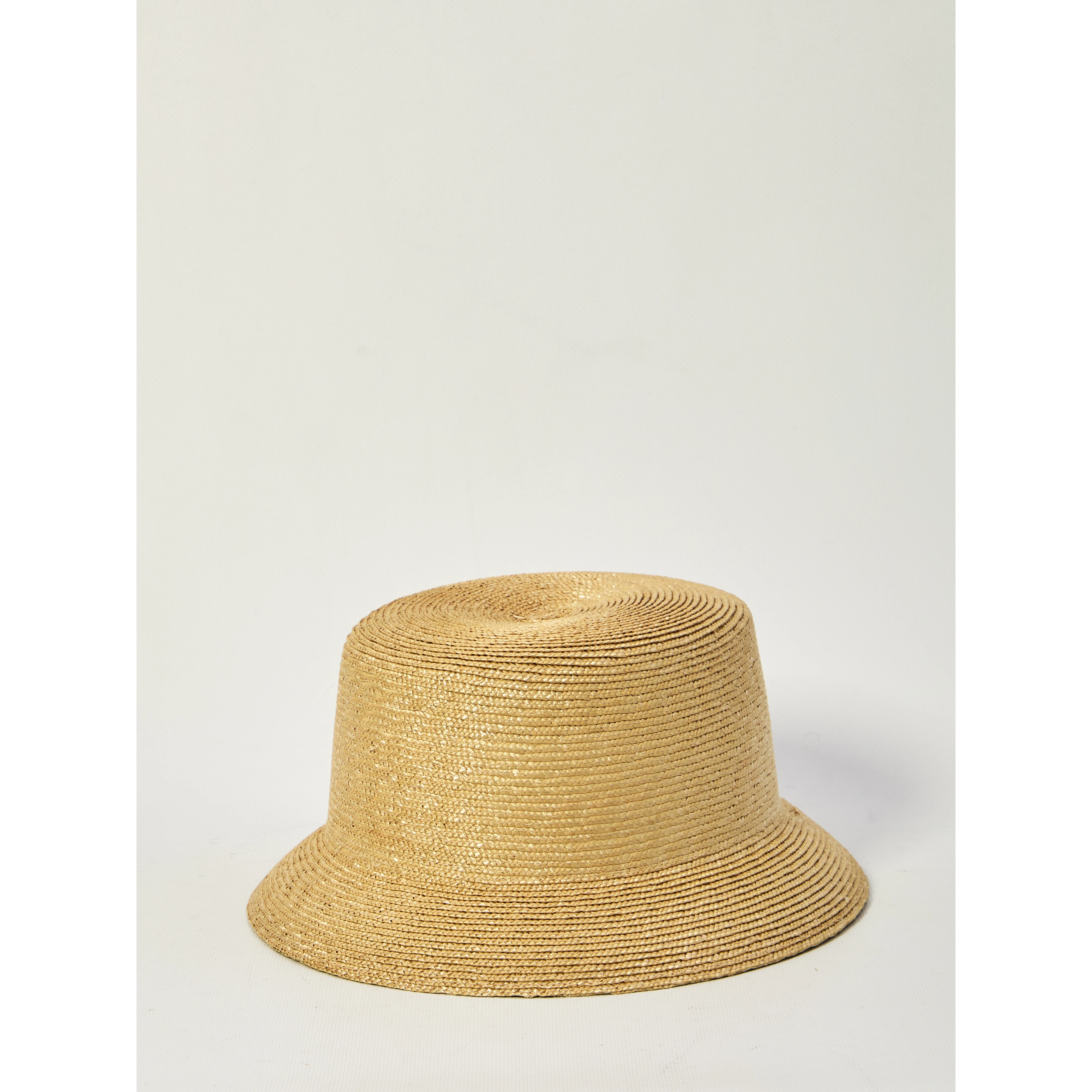 Woven straw fedora hat