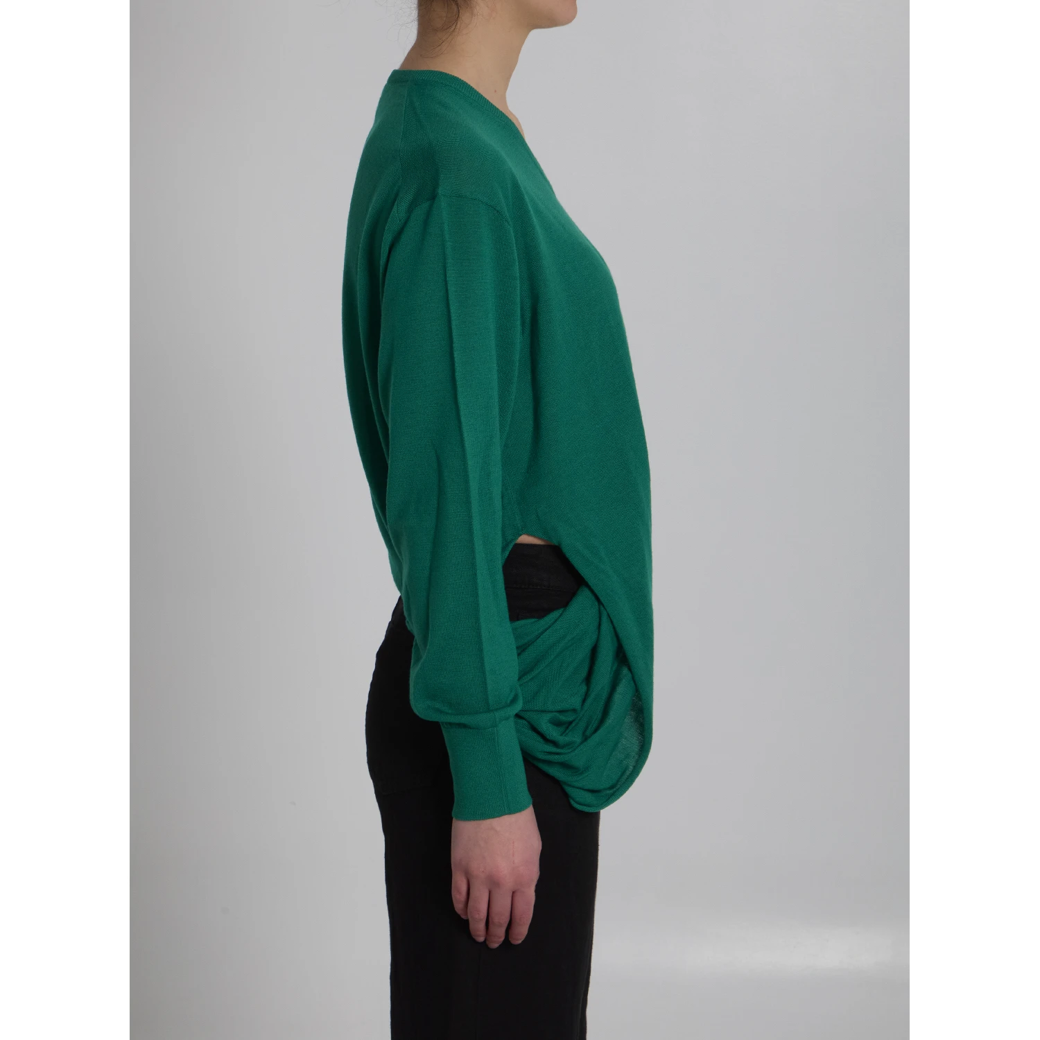 Green wool sweater