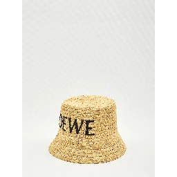 قبعة دلو من الرافيا