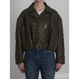 Lamb nappa biker jacket