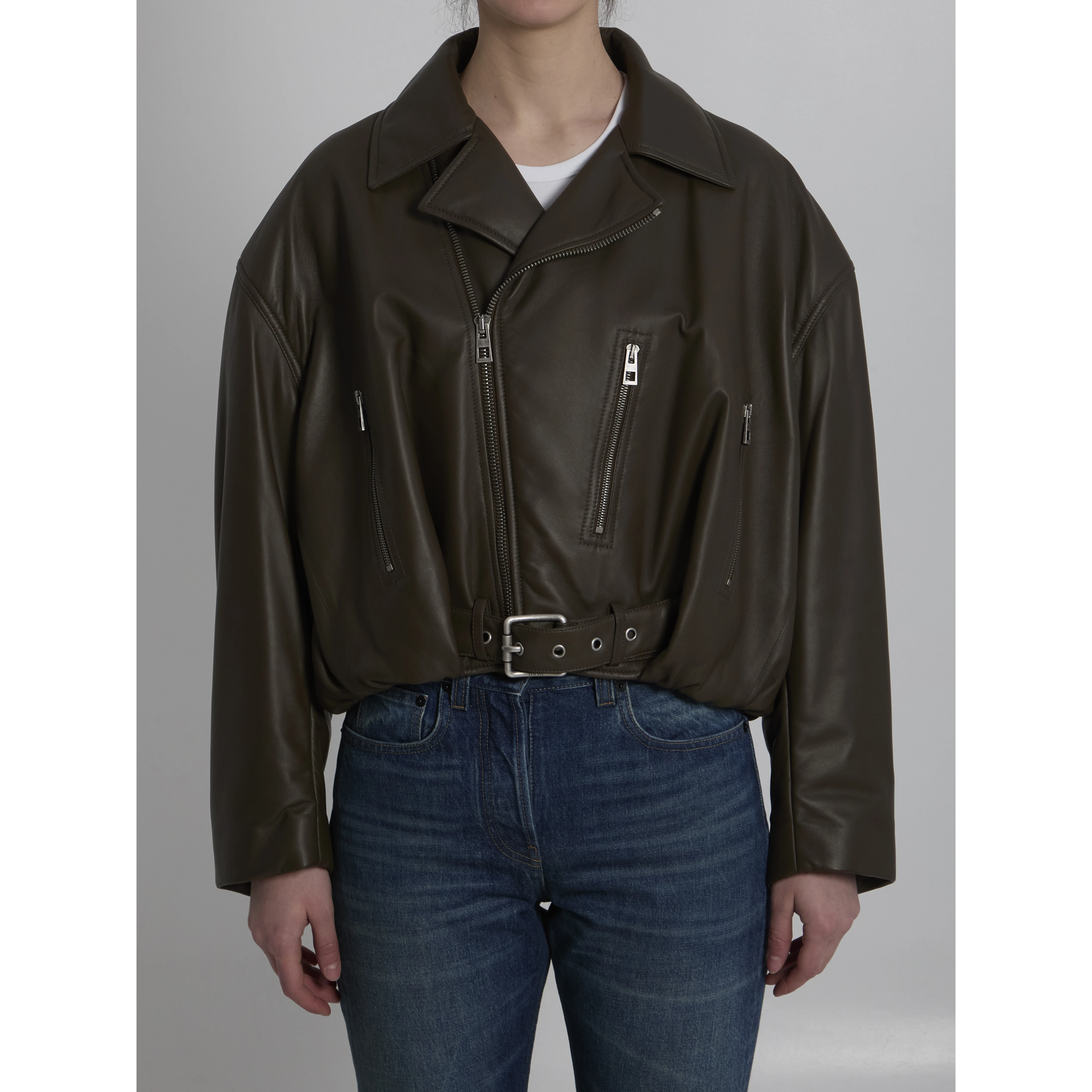 Lamb nappa biker jacket