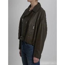 Lamb nappa biker jacket