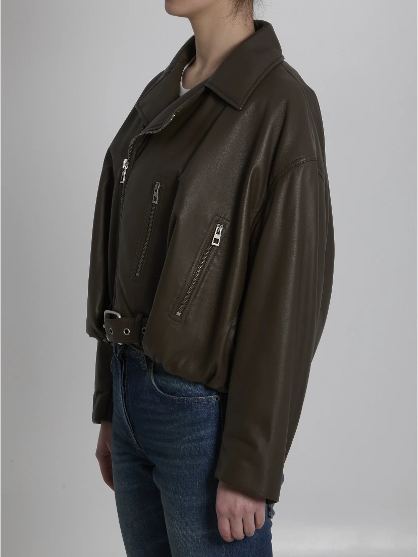 Lamb nappa biker jacket