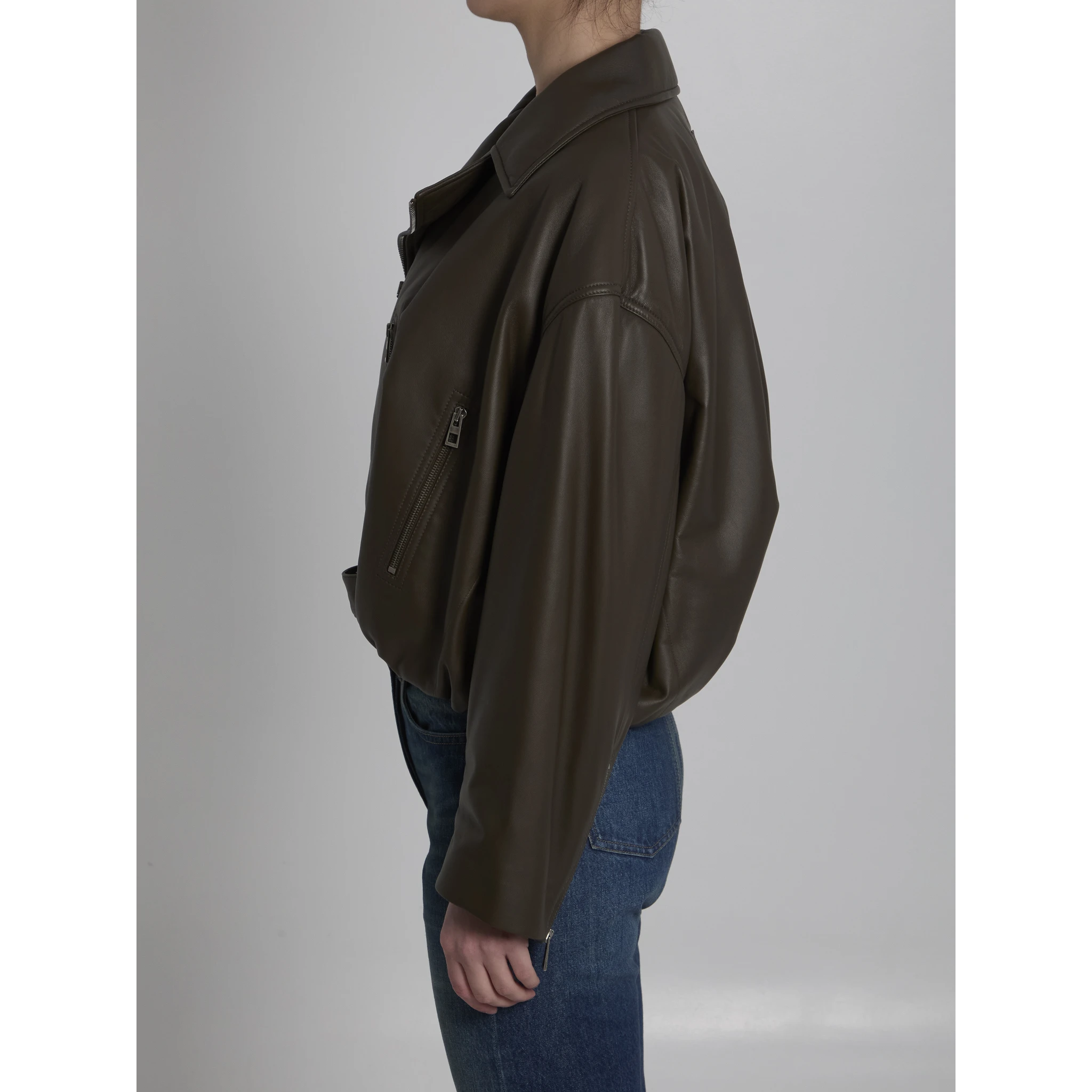 Lamb nappa biker jacket