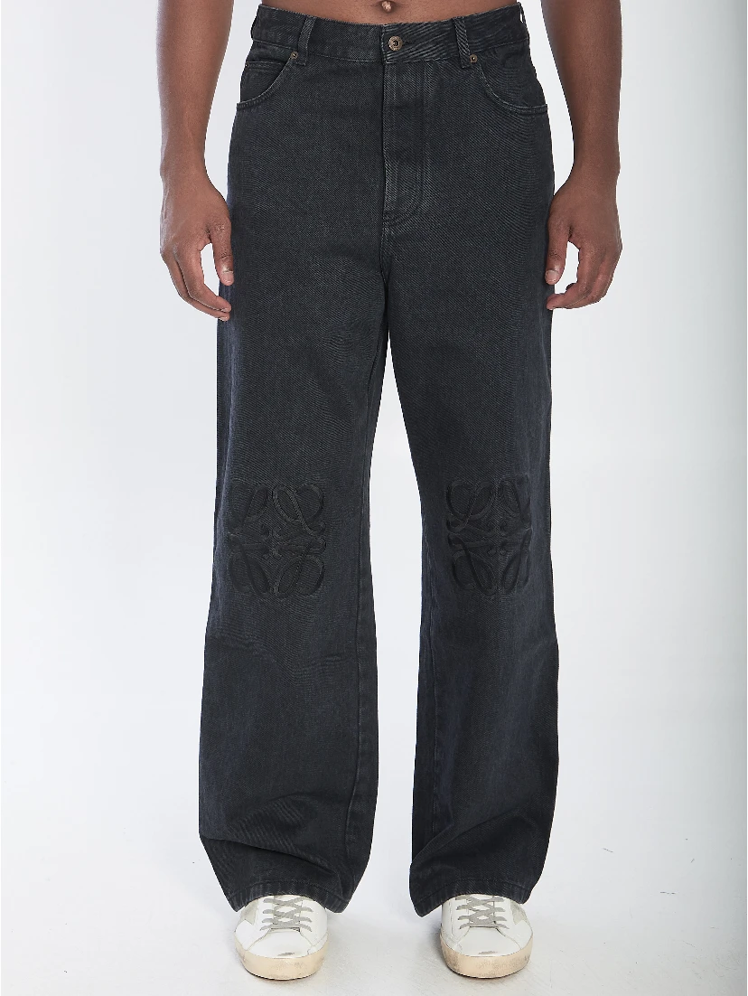 Baggy Anagram denim pants