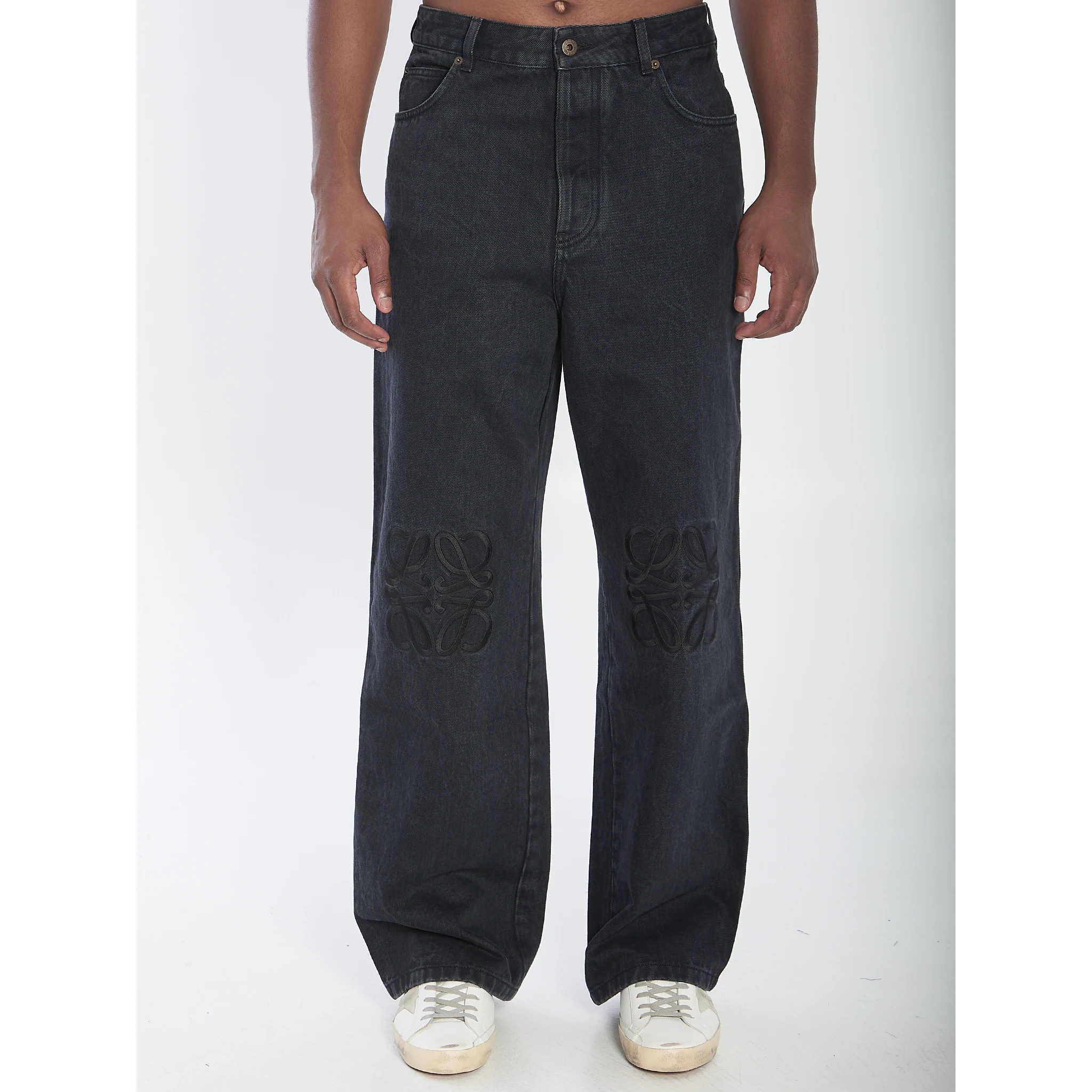 Baggy Anagram denim pants