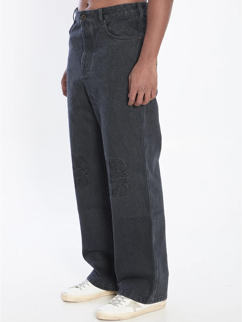 Baggy Anagram denim pants