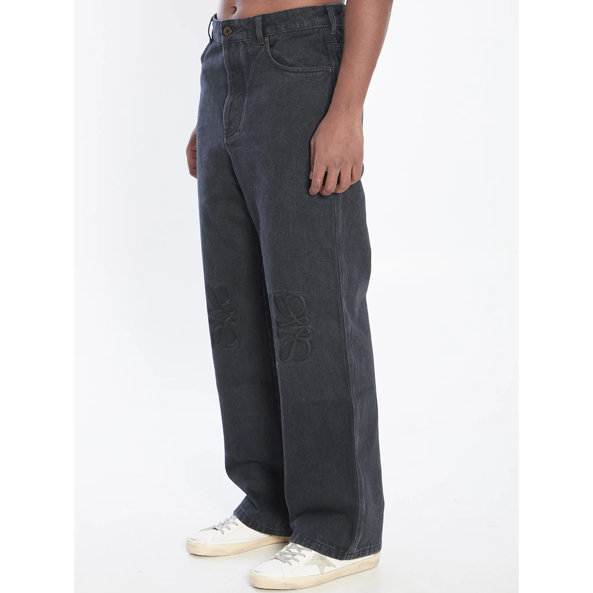 Baggy Anagram denim pants