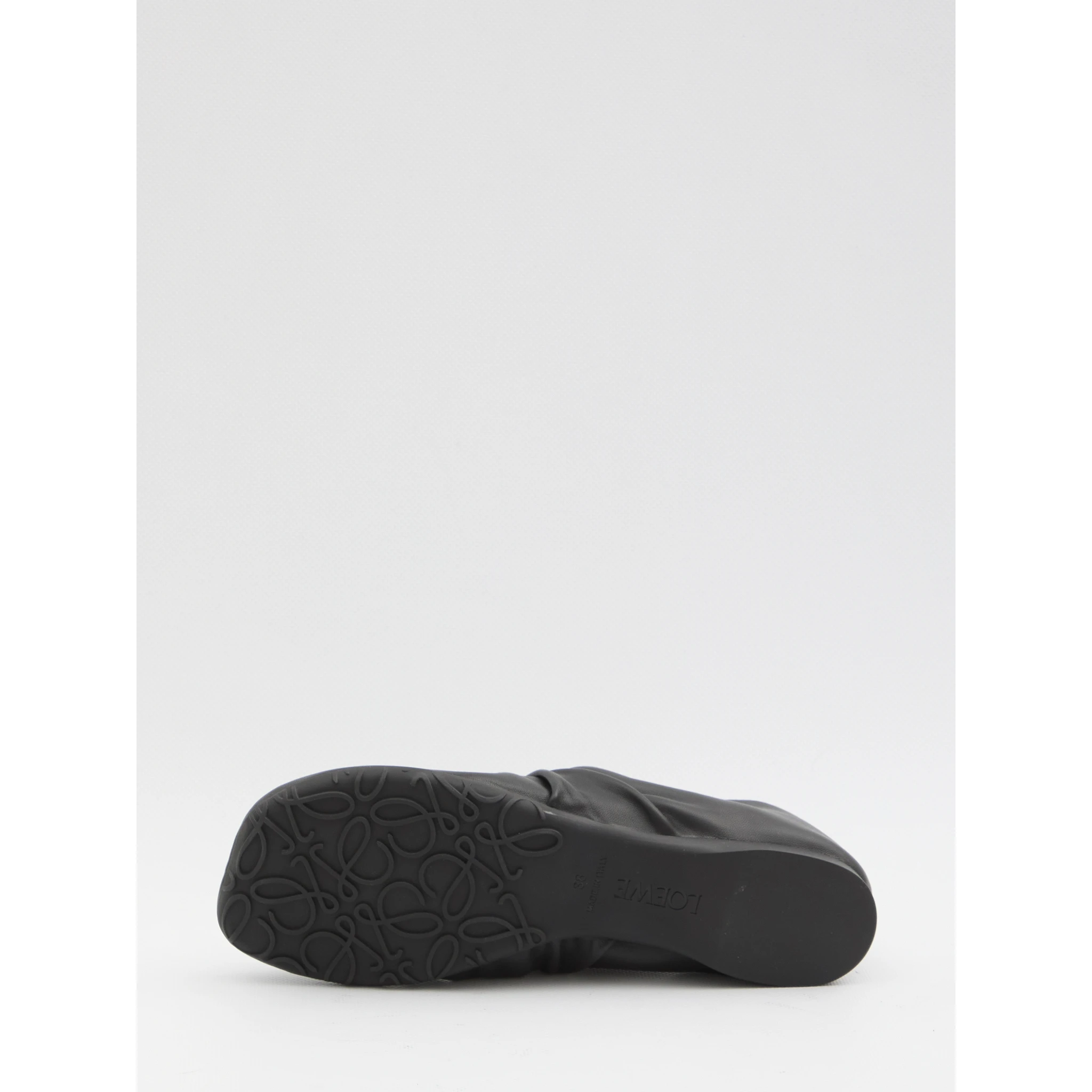 Pebble ballerina flats in nappa