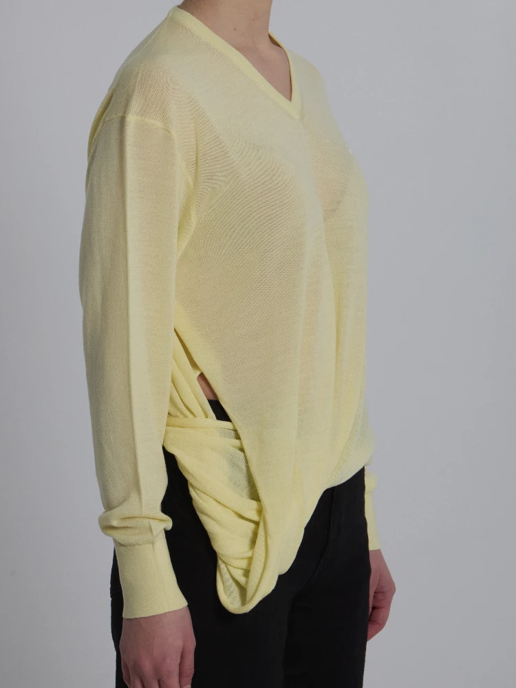 Light yellow wool sweater alternative