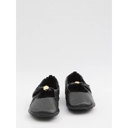 Pebble ballerina flats in nappa