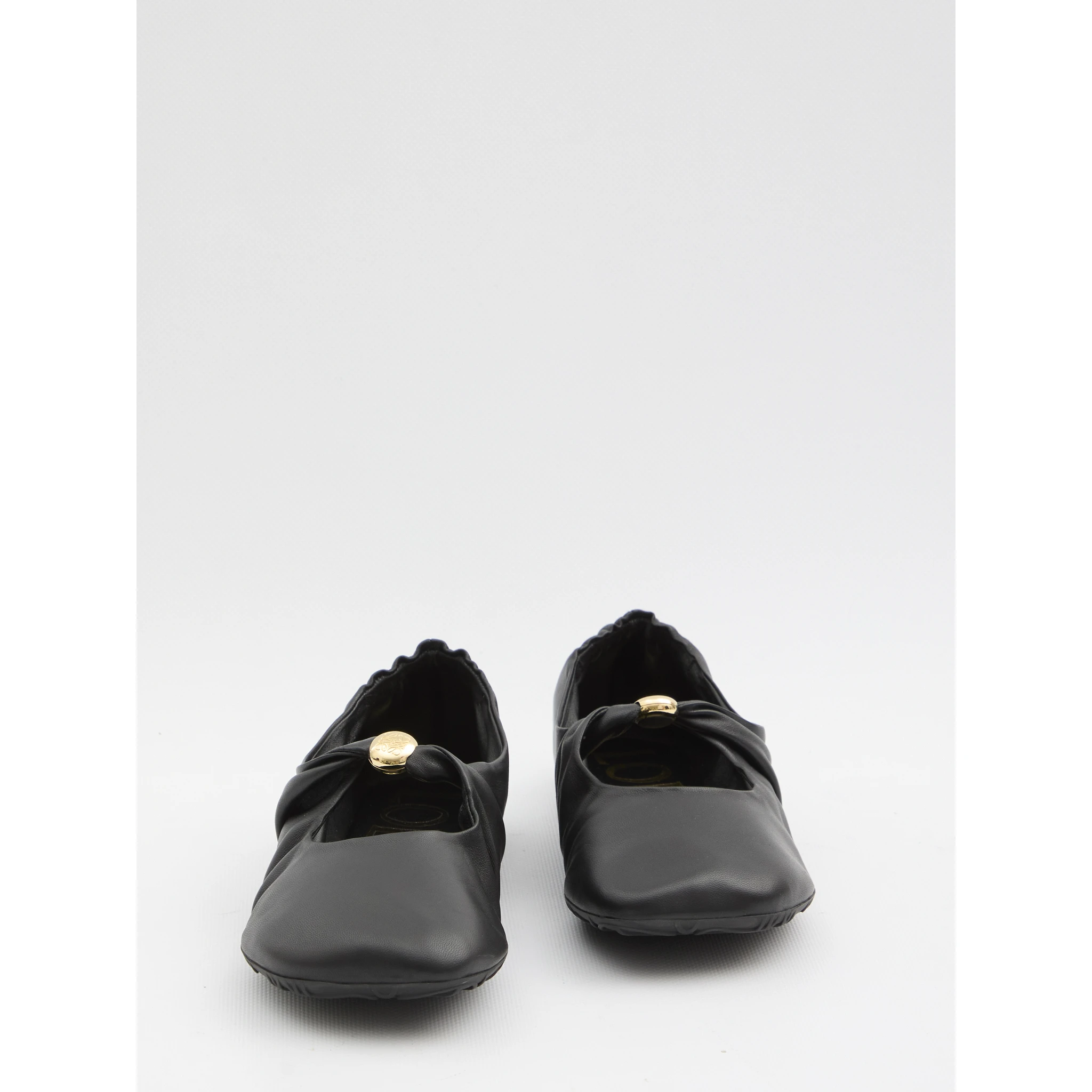 Pebble ballerina flats in nappa