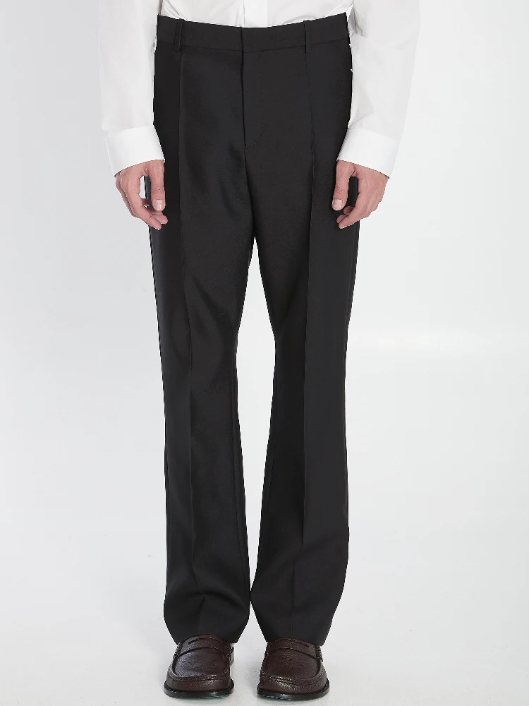 Tailored Wool and Silk Trousers