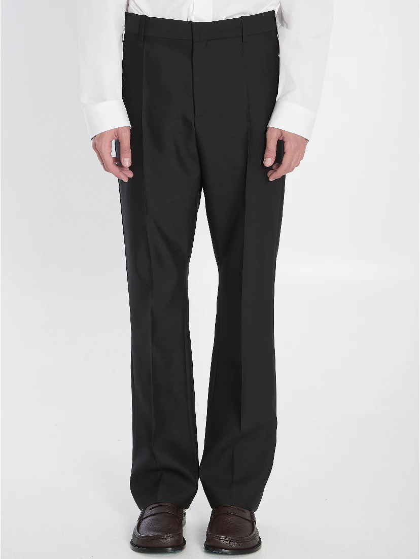 Tailored Wool and Silk Trousers