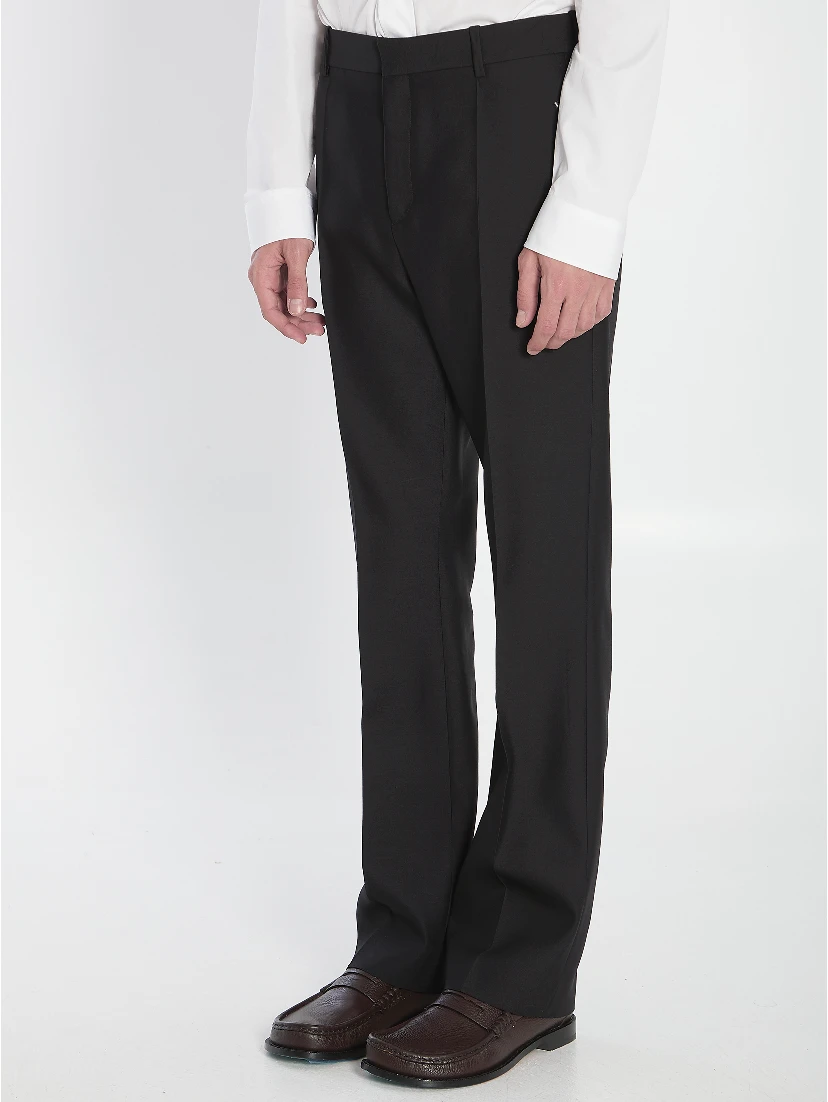 Tailored Wool and Silk Trousers