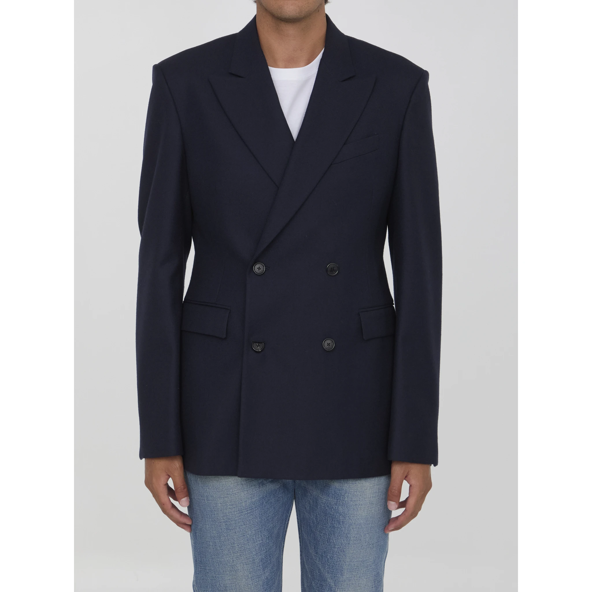 Wool double-breasted jacket