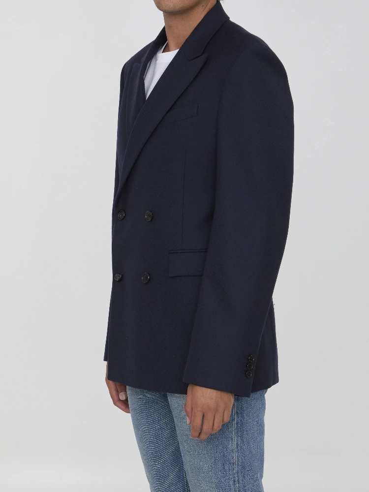 Wool double-breasted jacket alternative