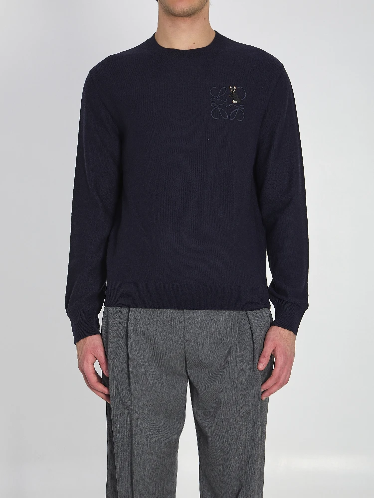 Futurist Cat wool sweater