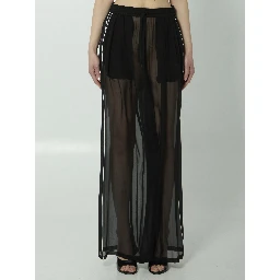 Silk chiffon trousers