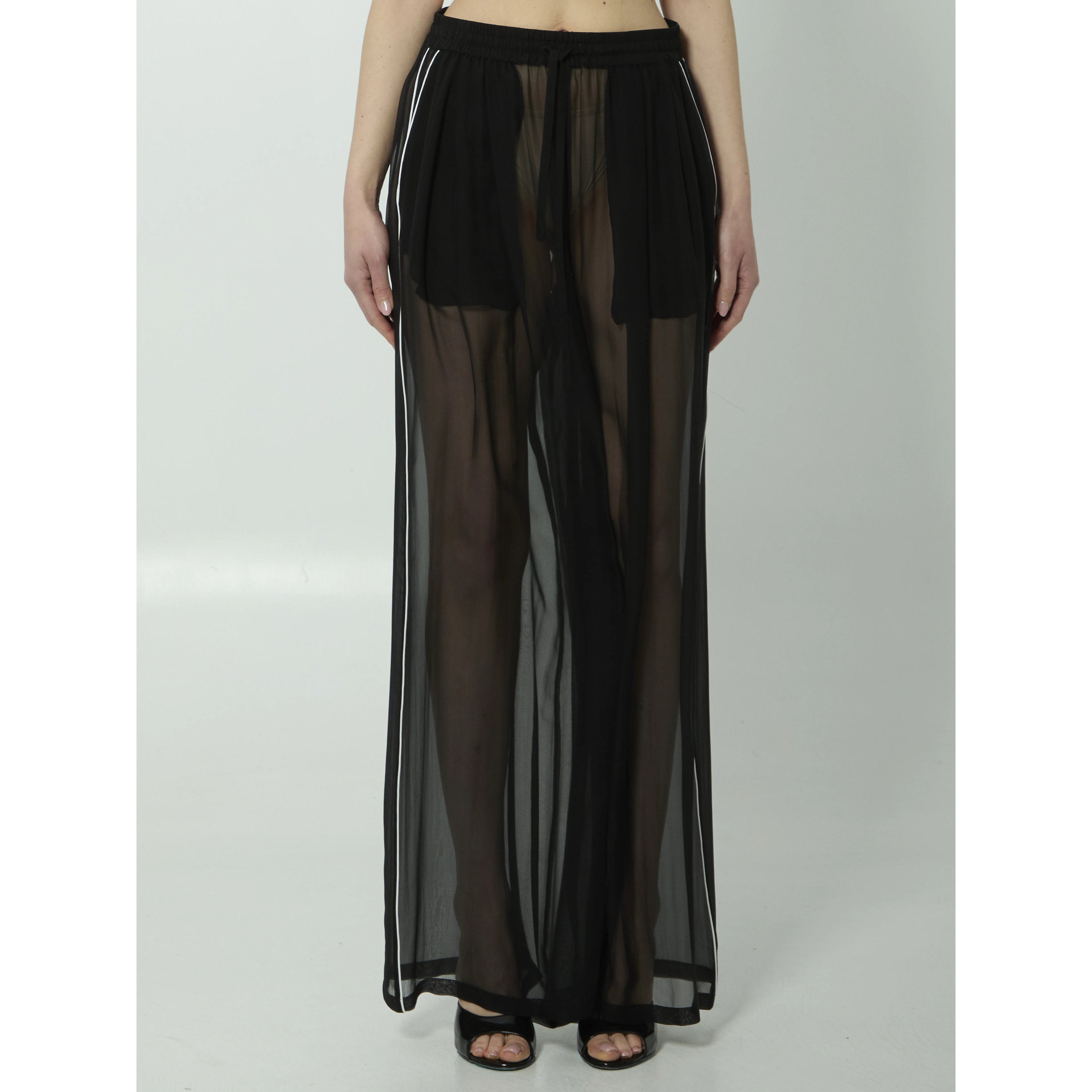 Silk chiffon trousers