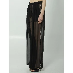 Silk chiffon trousers