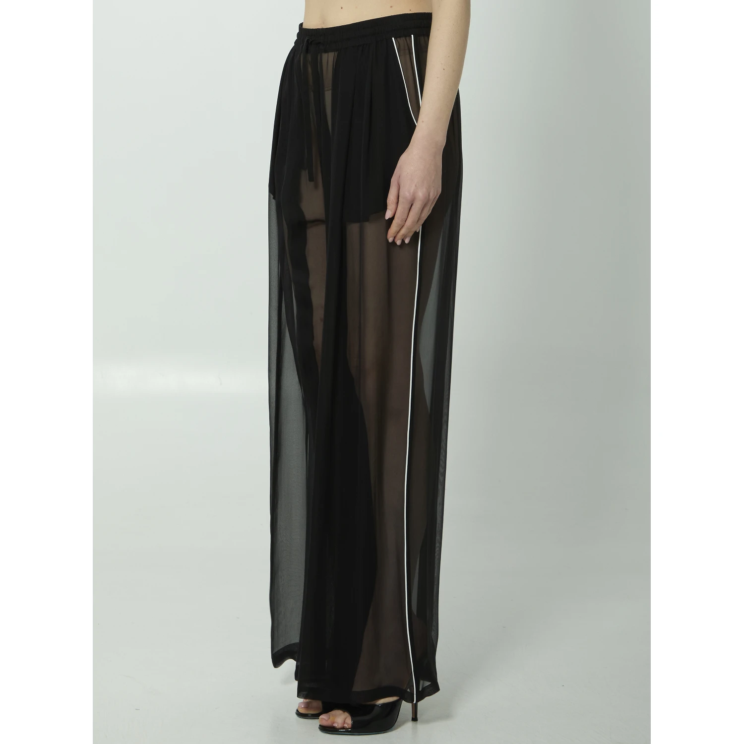 Silk chiffon trousers