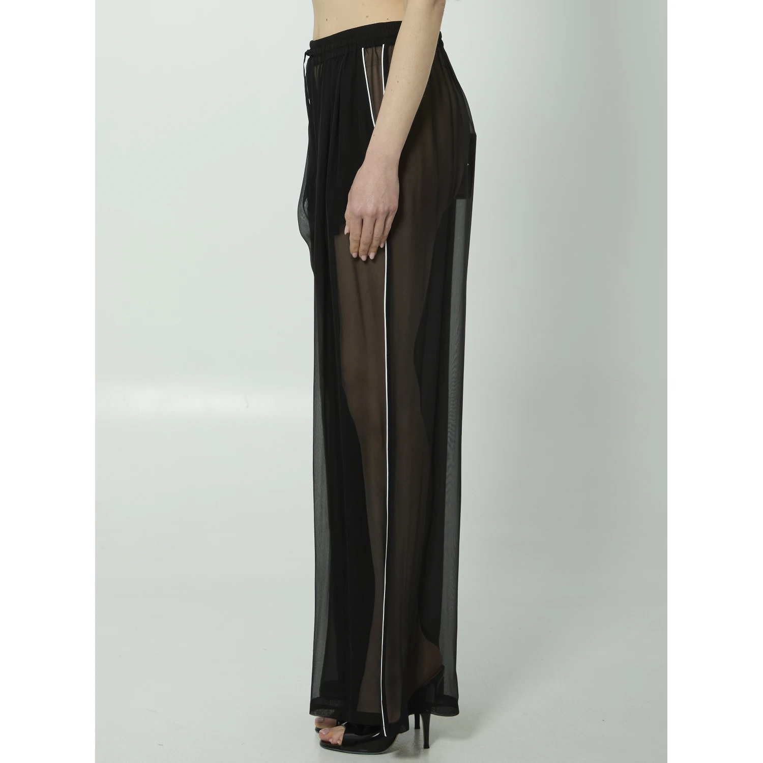 Silk chiffon trousers