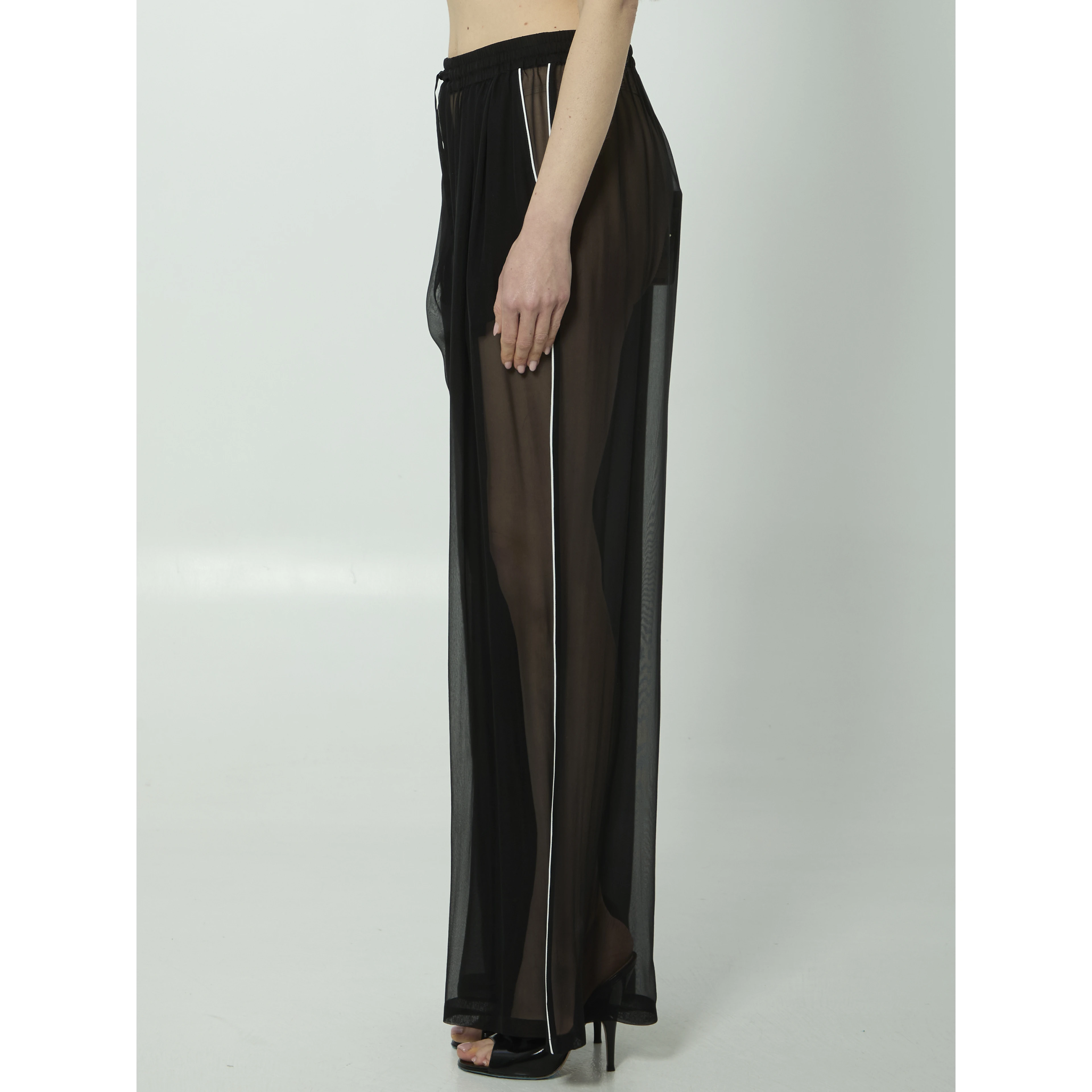Silk chiffon trousers