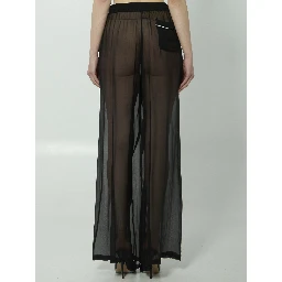 Silk chiffon trousers
