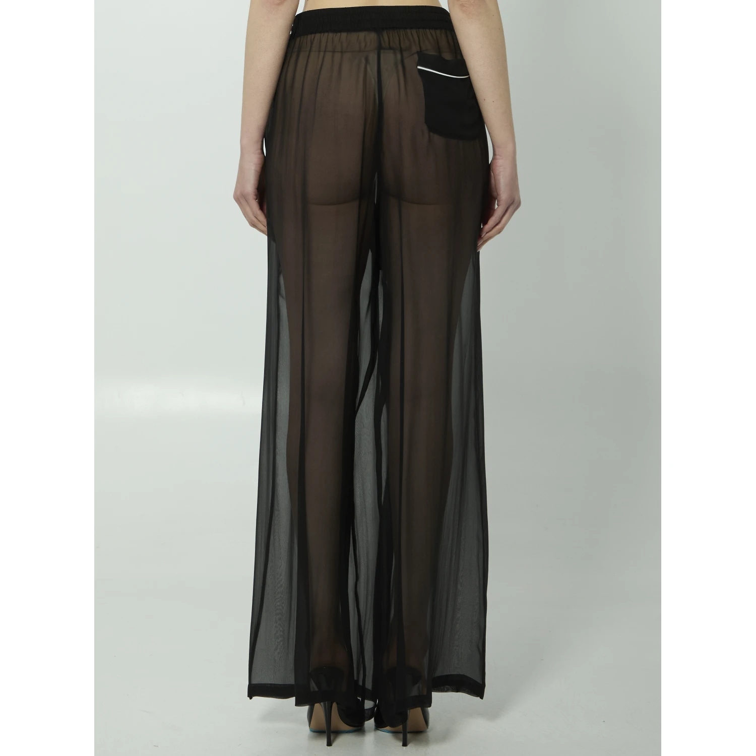 Silk chiffon trousers
