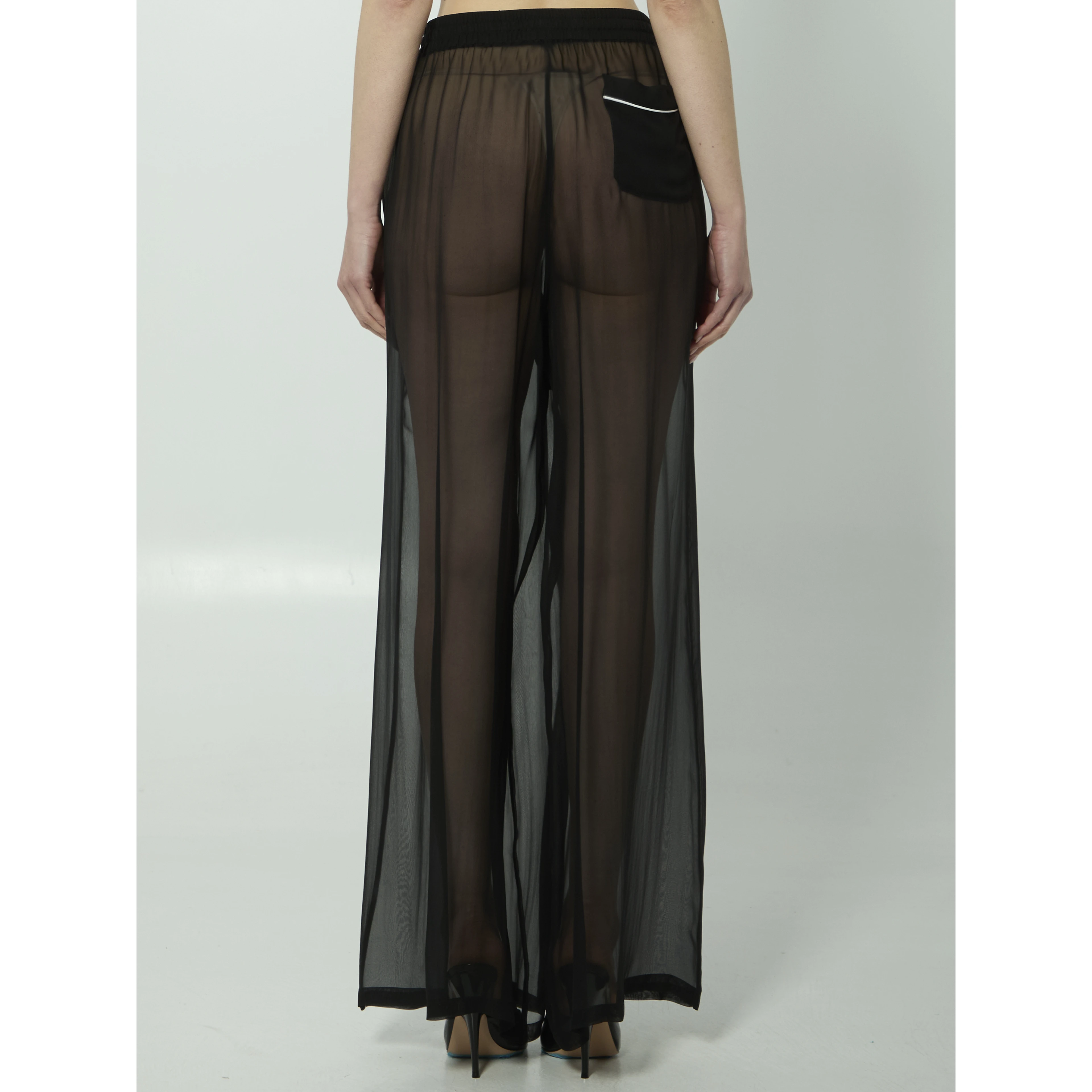 Silk chiffon trousers