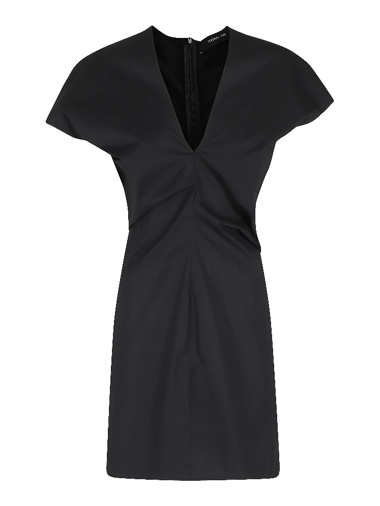 ABITO CORTO SCOLLO V IN POPELINE