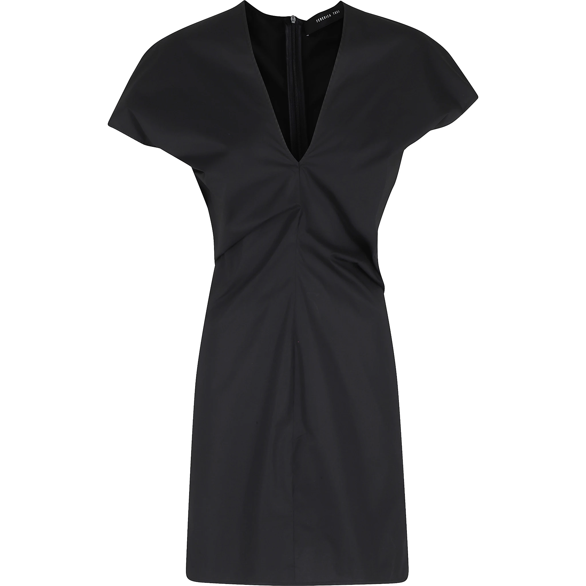 ABITO CORTO SCOLLO V IN POPELINE