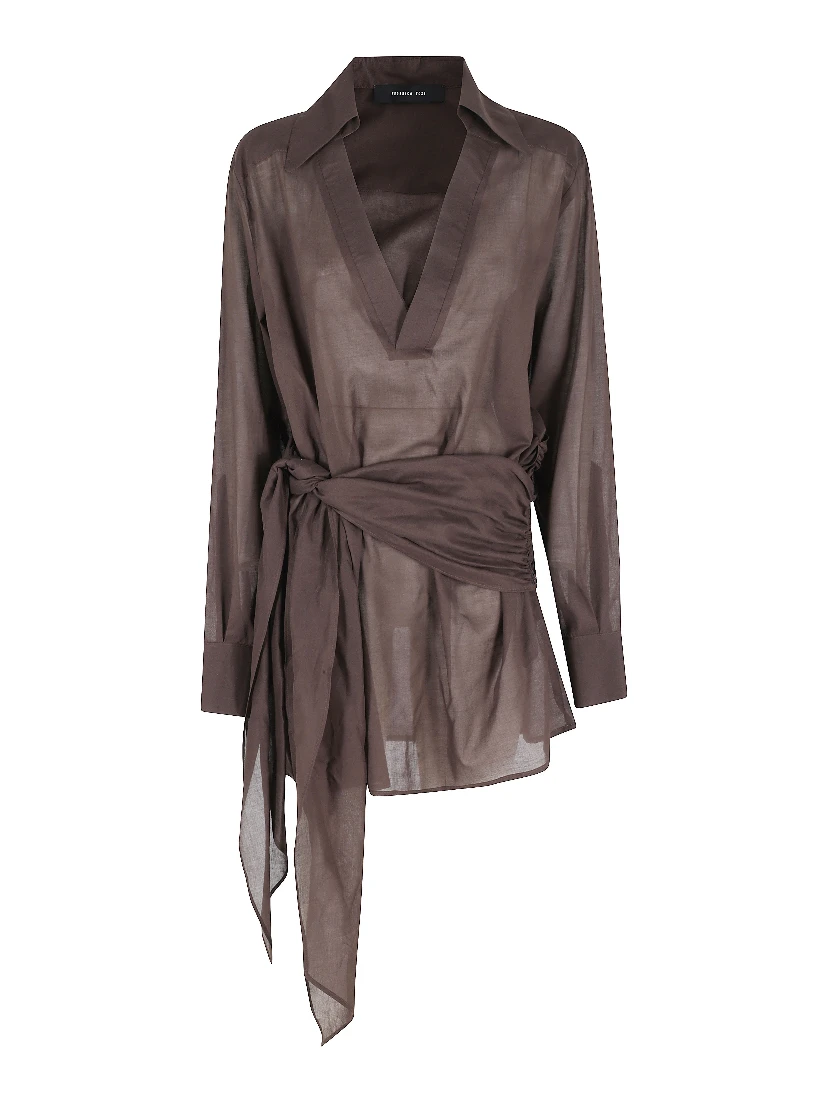 ABITO CORTO CON NODO IN MUSSOLA DI COTONE