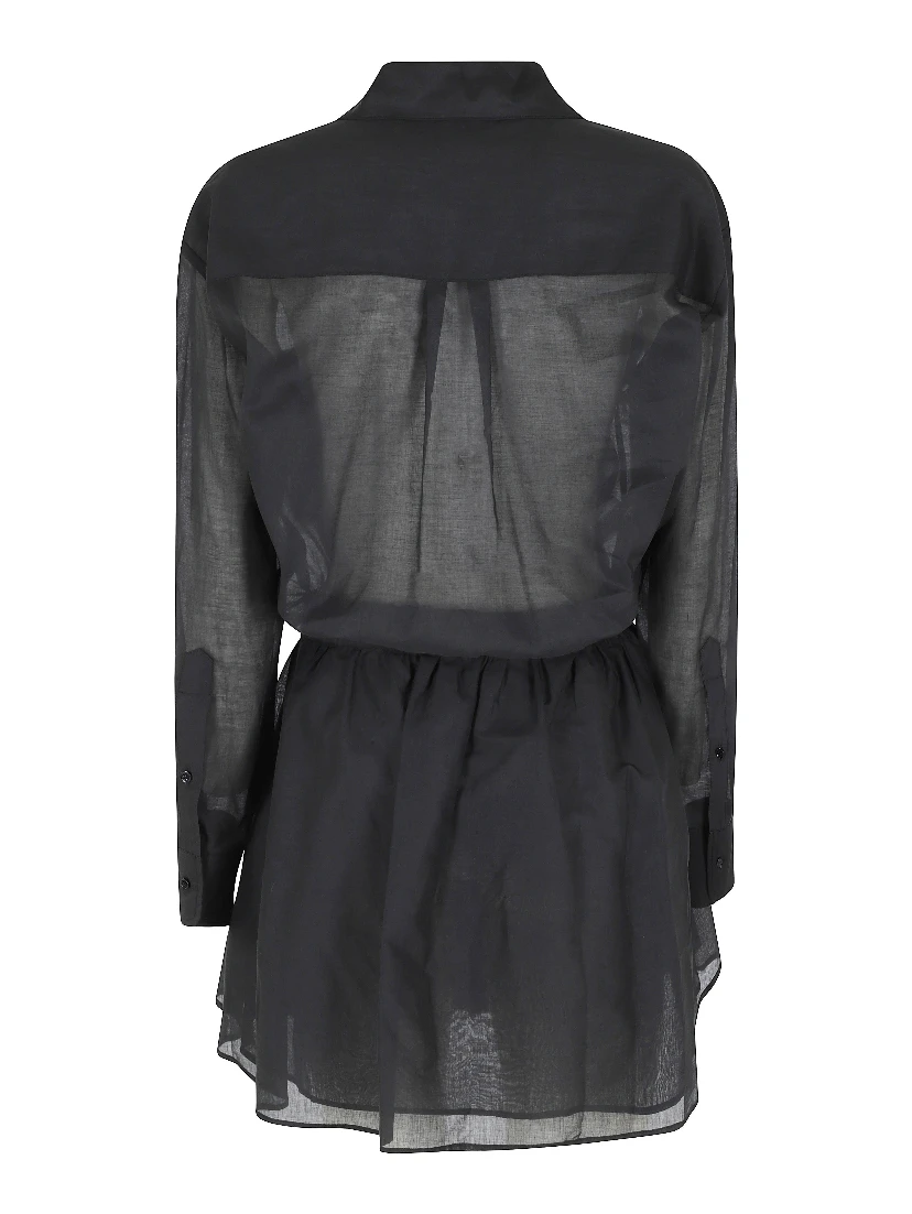 ABITO CORTO ALLACCIATURA A CAMICIA  IN MUSSOLA DI COTONE