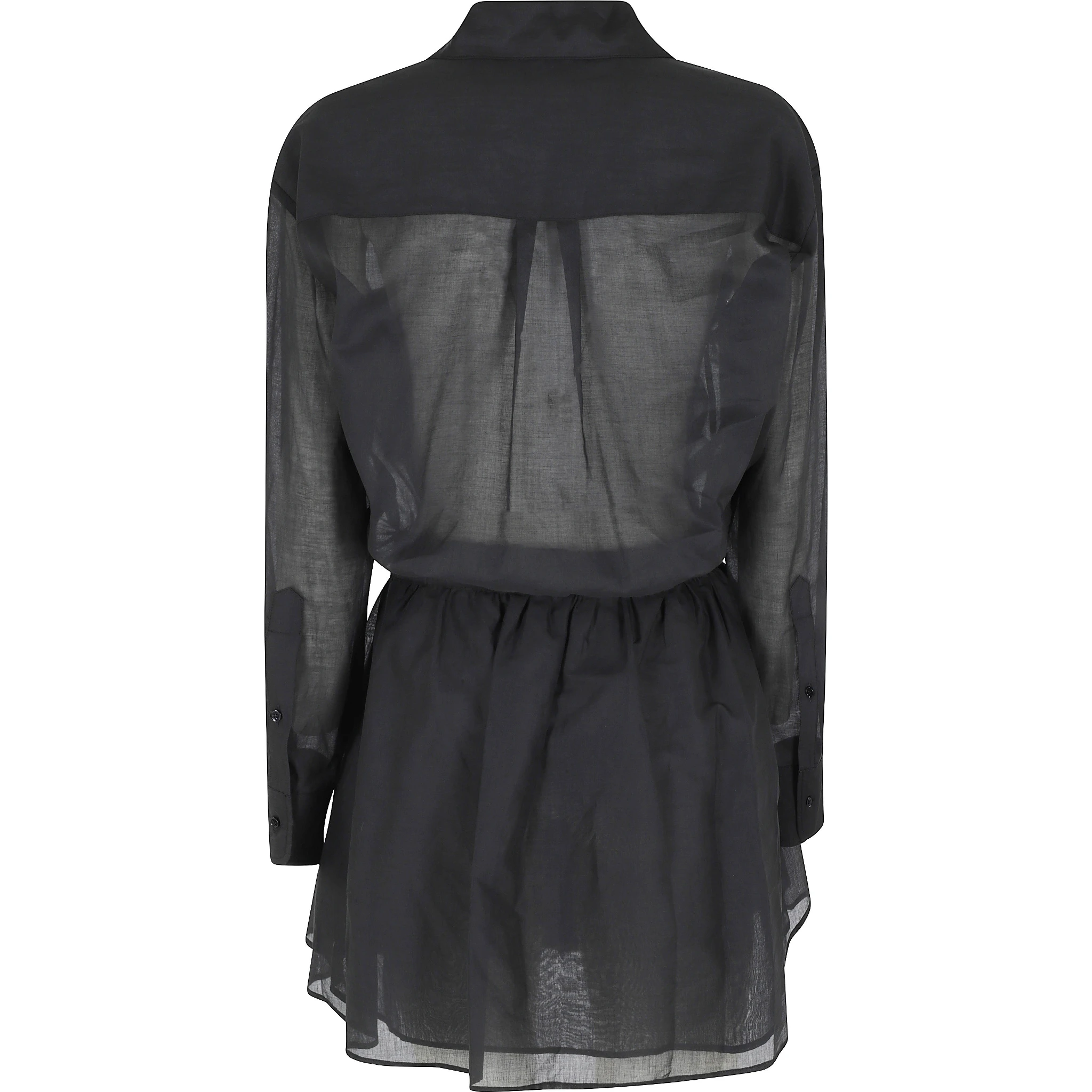 ABITO CORTO ALLACCIATURA A CAMICIA  IN MUSSOLA DI COTONE