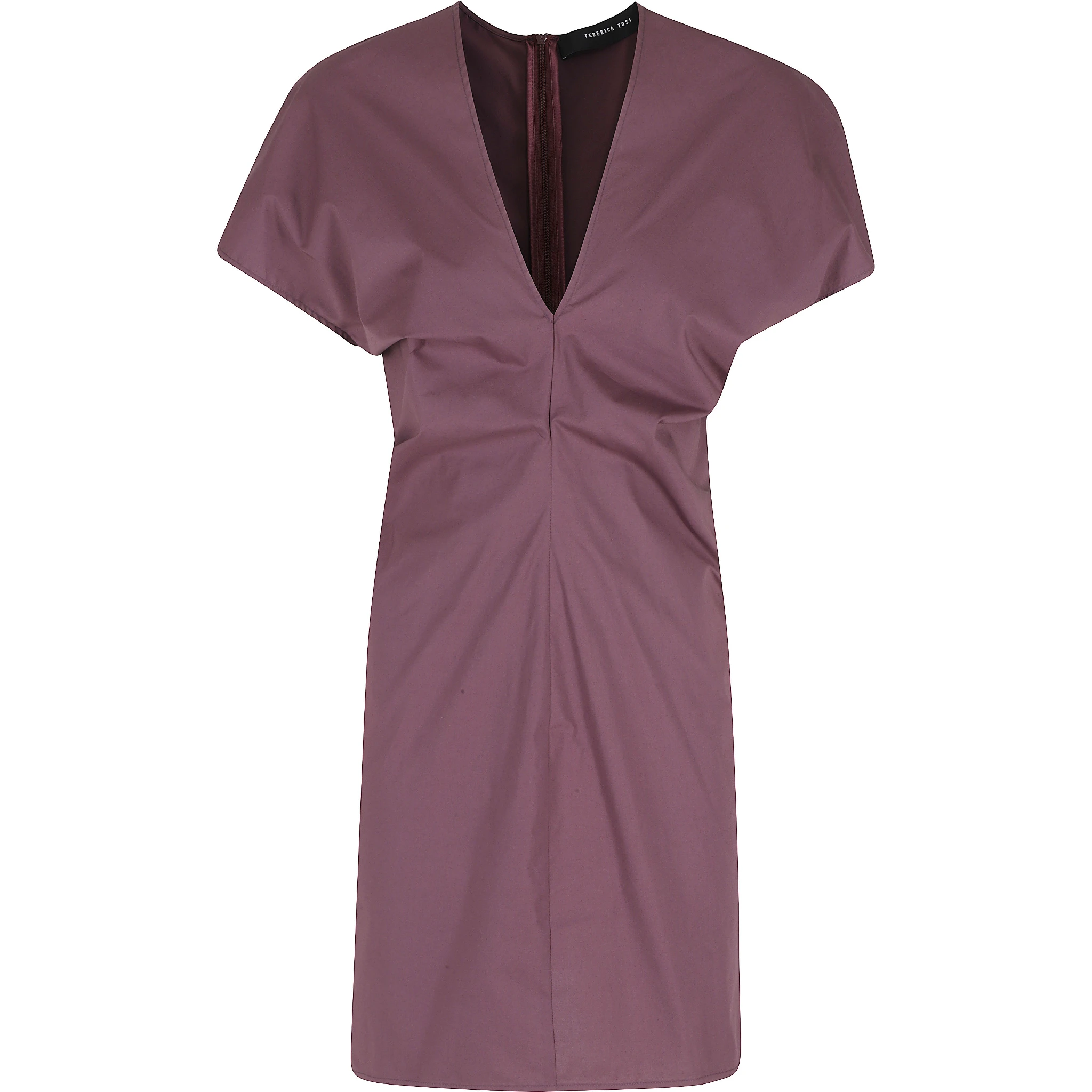 ABITO CORTO SCOLLO V IN POPELINE