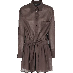 ABITO CORTO ALLACCIATURA A CAMICIA  IN MUSSOLA DI COTONE