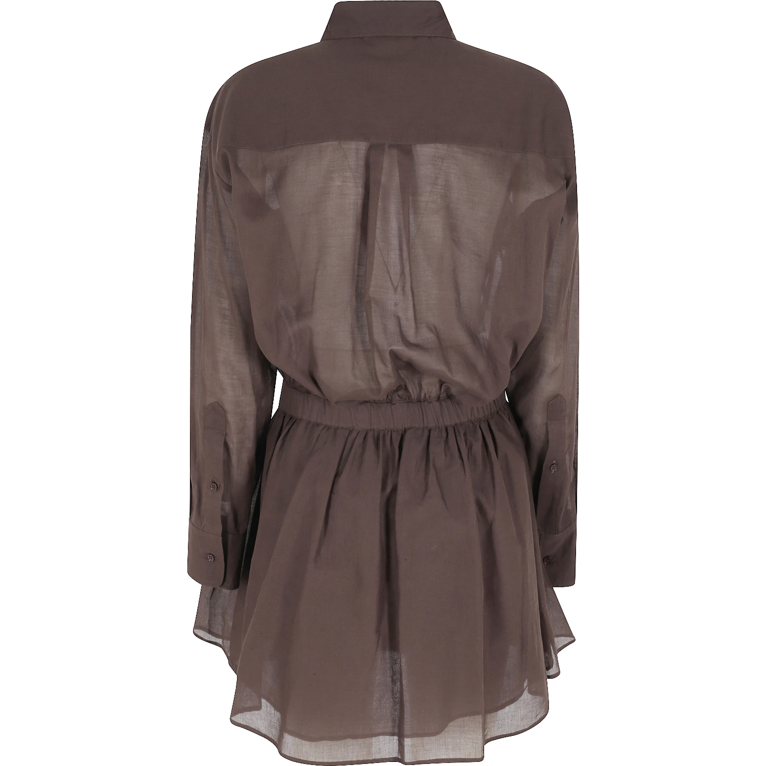 ABITO CORTO ALLACCIATURA A CAMICIA  IN MUSSOLA DI COTONE