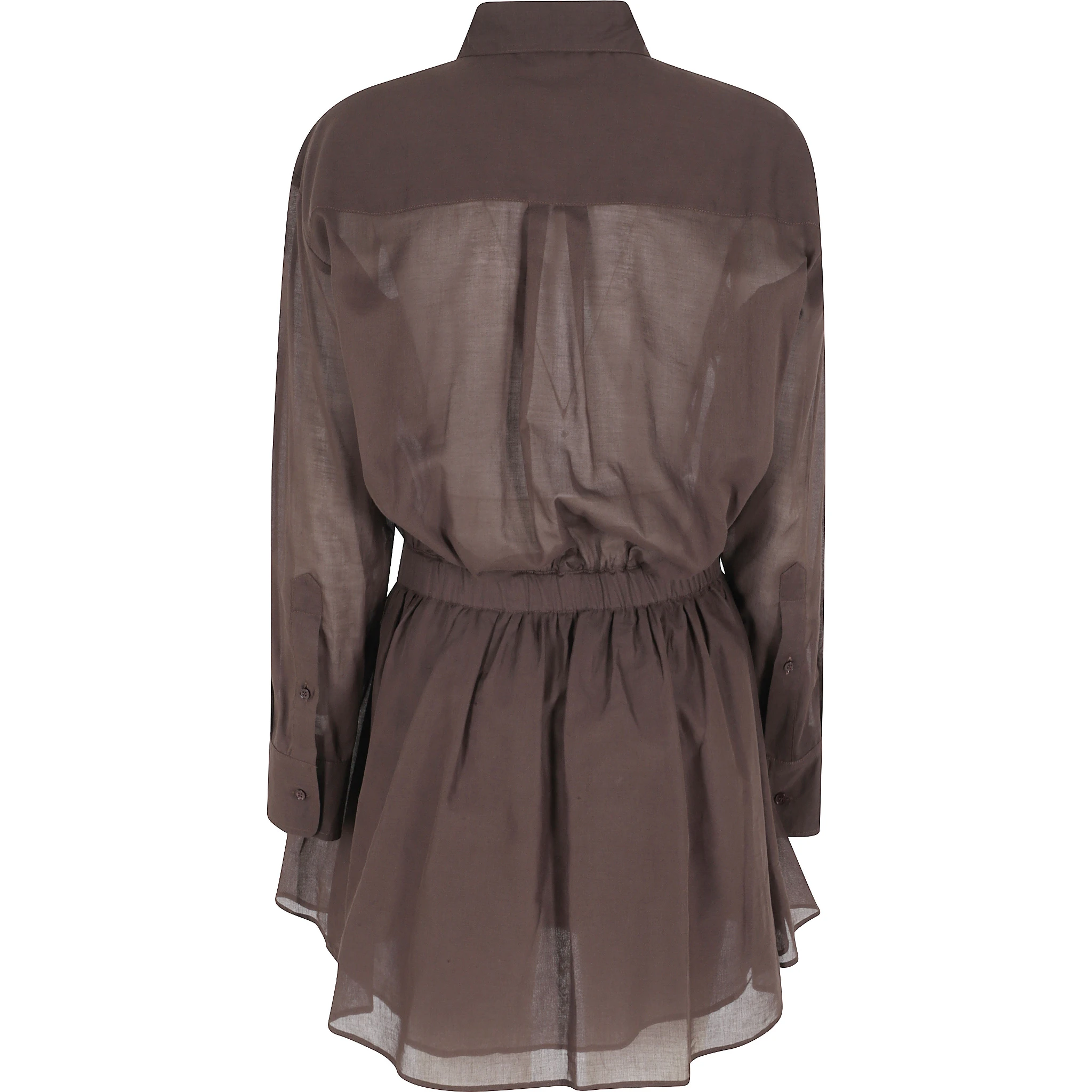 ABITO CORTO ALLACCIATURA A CAMICIA  IN MUSSOLA DI COTONE