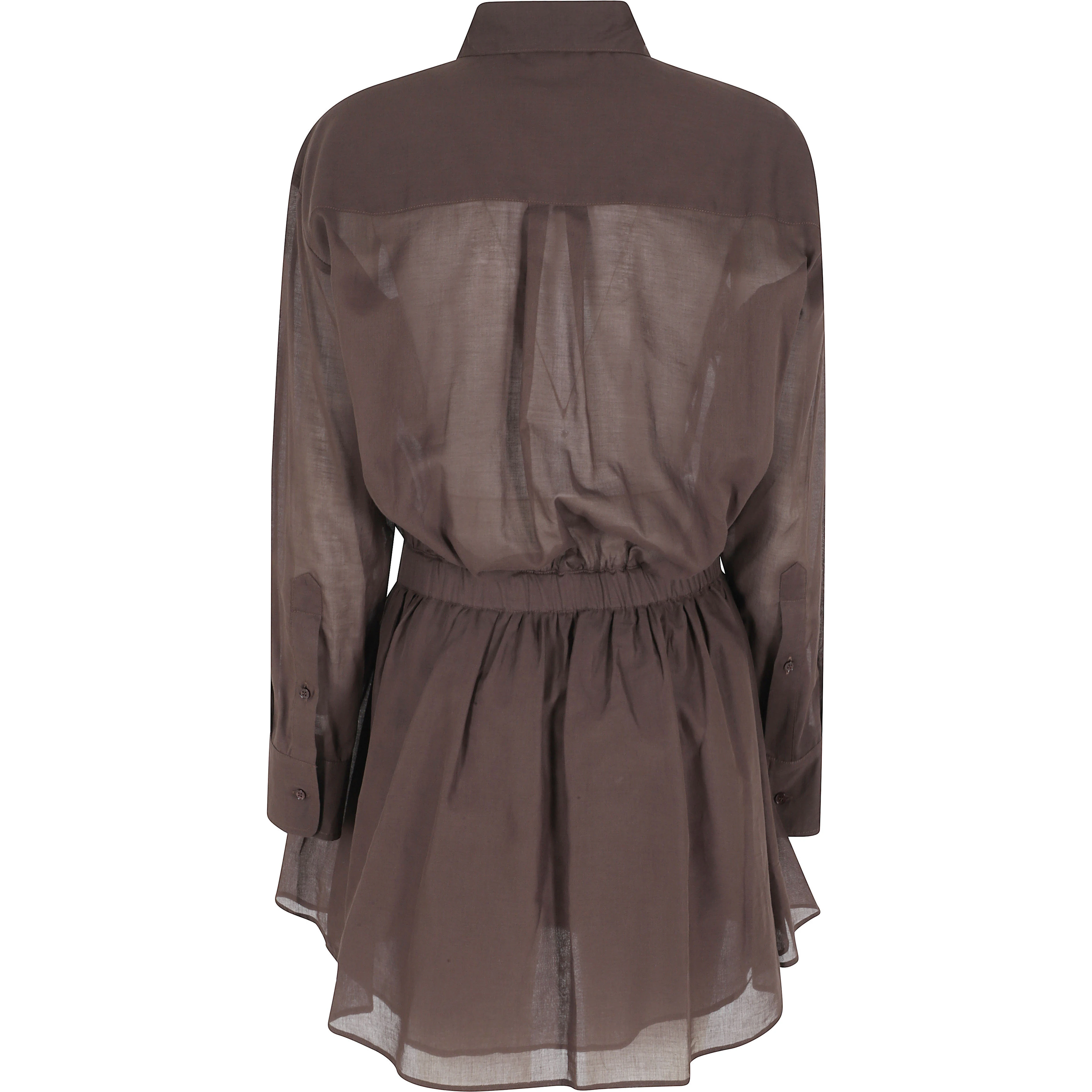 ABITO CORTO ALLACCIATURA A CAMICIA  IN MUSSOLA DI COTONE