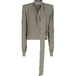 BLUSA INCROCIATA CON SCIARPINA  CREPE DE CHINE